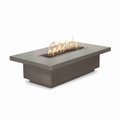 The Outdoor Plus 60 Rectangular Fremont Fire Table, Powder Coated Metal, Spark Ignition w/Flame Sense, Liq. Propane OPT-FRMPC6024FSEN-SLV-LP